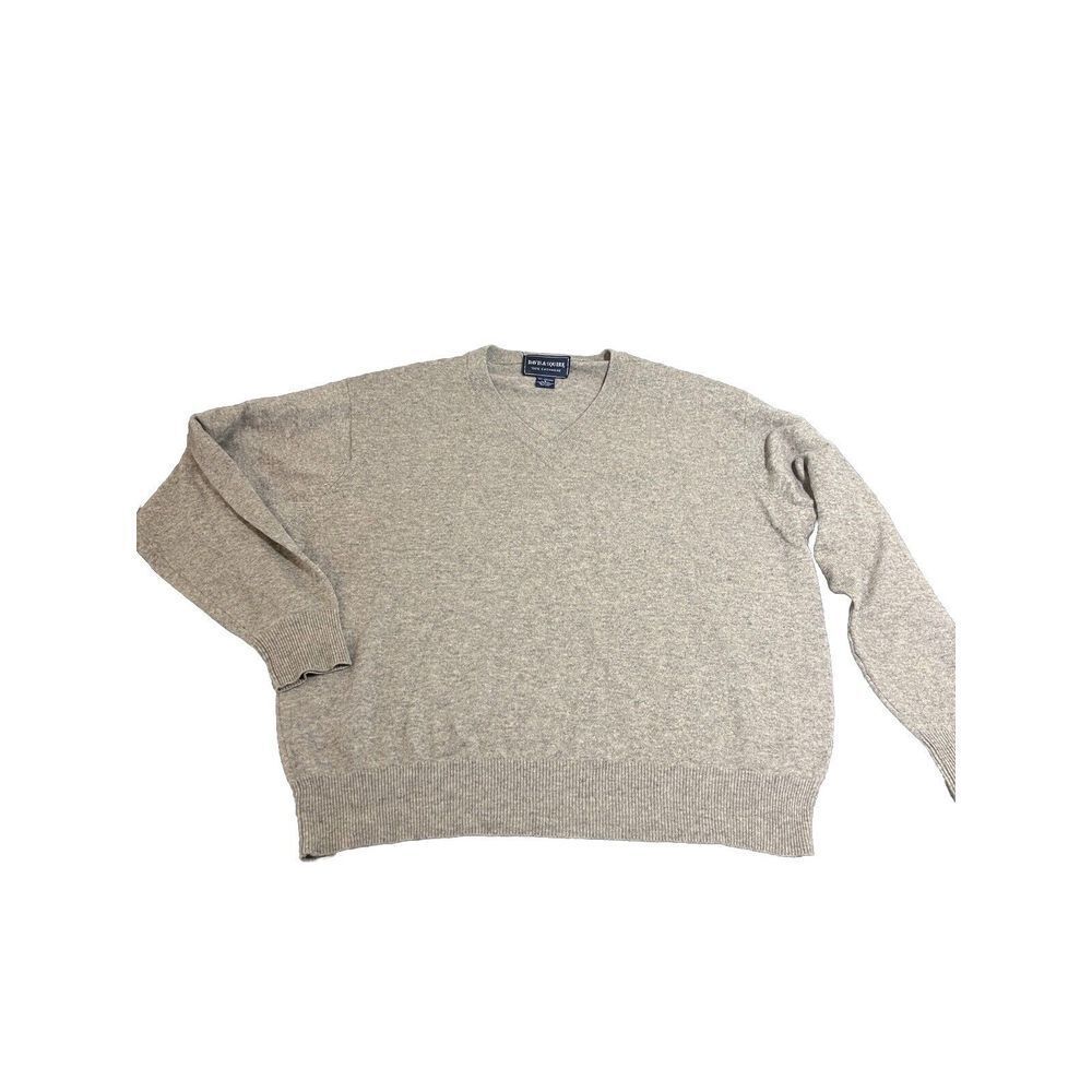 Davis & Squire 100% Cashmere V-Neck Sweater Sz L Classic Capsule Minimalist‎